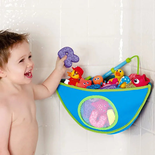 New Cute Animal Bath Toys Kids Baby Tidy Storage Suction Bathroom Bathtub Doll Hanging Bag Basket Mesh Storage Bag Water Toys