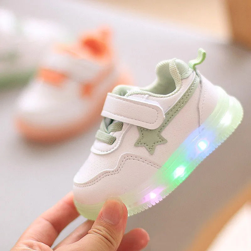 Discounted Baby Led Lights Shoes High Quality Girls Boys Soft Bottom Sneakers Sports Running Excellent First Walkers Infant