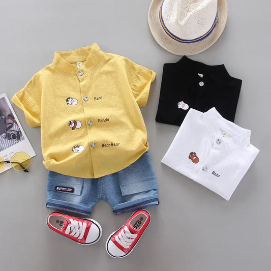 Summer Baby Clothes Suit Children Boys Fashion Shirt Shorts 2Pcs/Set Toddler Casual Clothing Infant Kids Tracksuits suit sets
